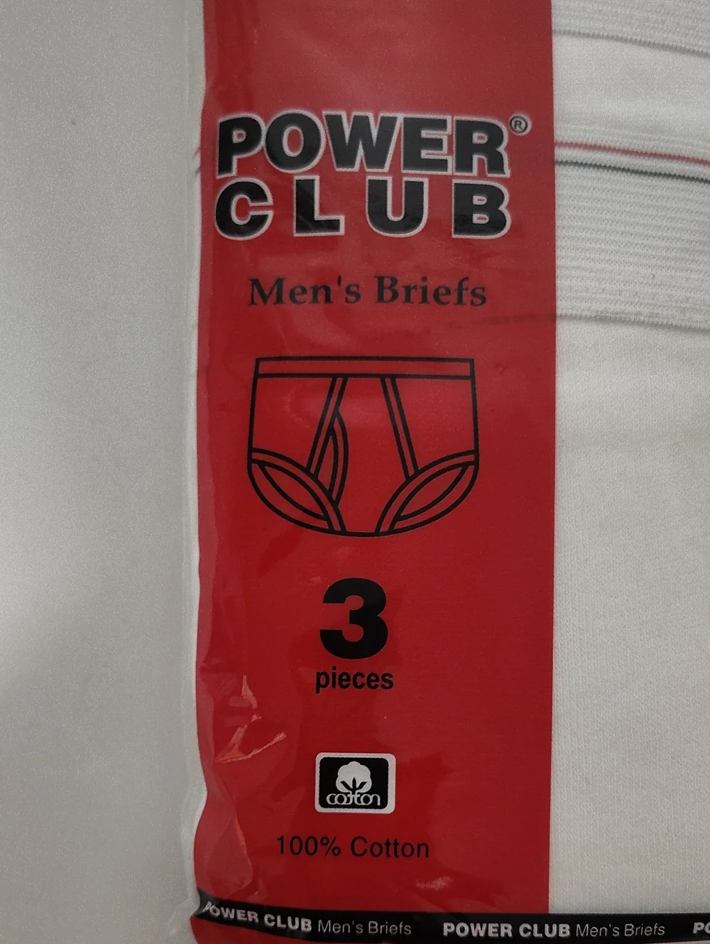 Vintage Men's Classic White Briefs Underwear - 3 Pack - Size L 38-40